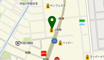 上州屋秋田外旭川店の地図画像