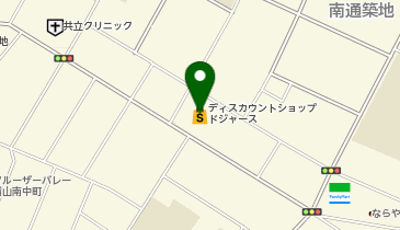 ディスカウントショップドジャース楢山店の地図画像