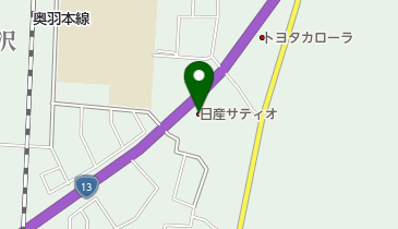 日産サティオ秋田湯沢店の地図画像