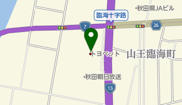 秋田トヨペット秋田店の地図画像