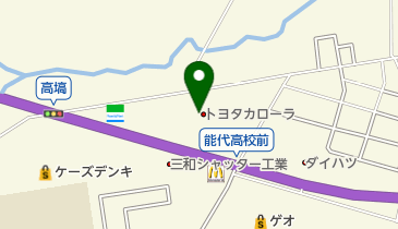 トヨタカローラ秋田能代市店の地図画像