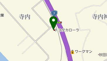 トヨタカローラ秋田本店の地図画像