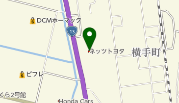 ネッツトヨタ秋田横手店の地図画像