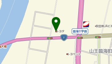 秋田トヨタ自動車臨海店の地図画像