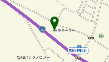 羽後日産モーター御所野店の地図画像