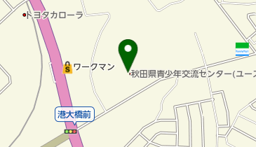 秋田県青少年交流センターユースパルの地図画像