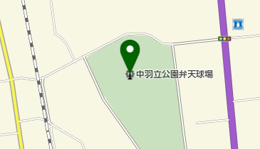 八郎潟町中羽立公園弁天球場の地図画像