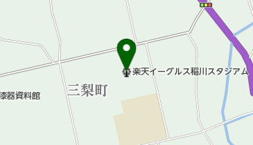 湯沢市営稲川野球場の地図画像