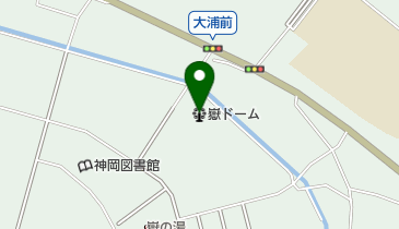 大仙市神岡中央公園屋内多目的施設嶽ドームの地図画像