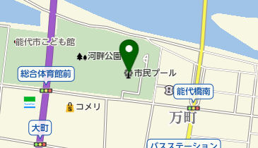 能代市民プールの地図画像