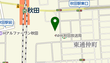 NHK秋田放送局の地図画像