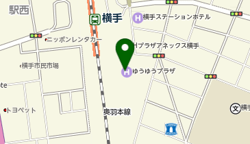 横手駅前温泉の地図画像