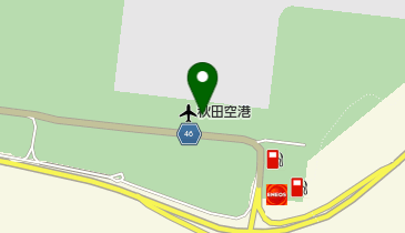 秋田空港の地図画像