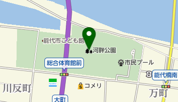 能代市河畔公園の地図画像