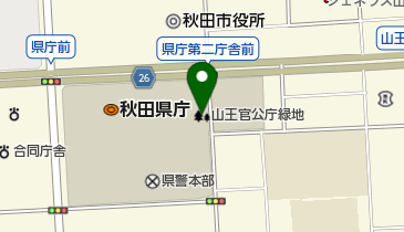 山王官公庁緑地の地図画像