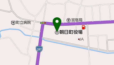 朝日町役場の地図画像