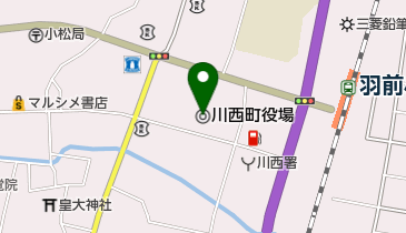 川西町役場の地図画像