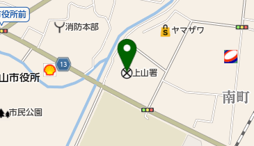 上山警察署の地図画像