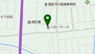 ハローワーク酒田の地図画像