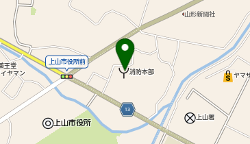 上山市消防署の地図画像