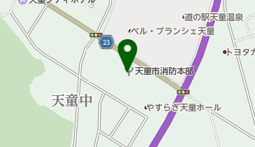 天童市消防署の地図画像