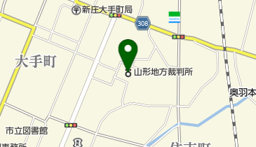 新庄簡易裁判所の地図画像