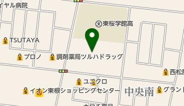 東根市図書館の地図画像