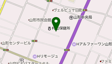 山形県立点字図書館の地図画像