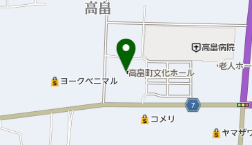 高畠町文化ホールの地図画像