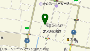 米沢市市民文化会館の地図画像