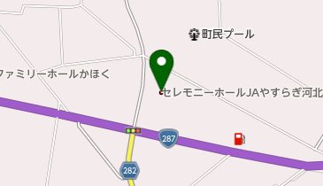 JAさがえ西村山セレモニーホールJAやすらぎ河北の地図画像