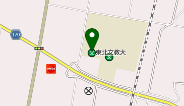 私立東北文教大学の地図画像