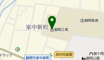 山形県立鶴岡工業高校の地図画像