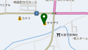 ヤマザワ高畠店の地図画像