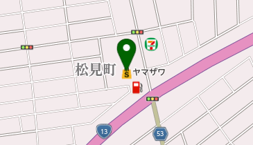 ヤマザワ松見町店の地図画像