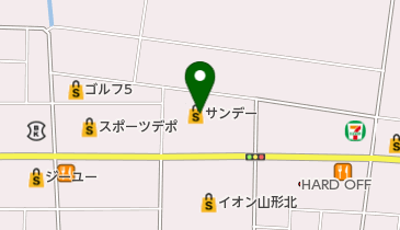 サンデー山形北店の地図画像