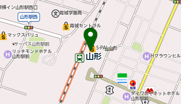 ハニーズエスパル山形店の地図画像