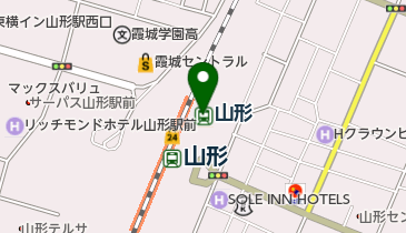 くまざわ書店山形店の地図画像
