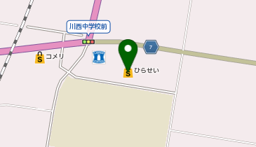 ダイソーひらせい川西店の地図画像