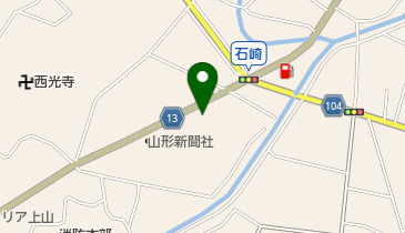 山形日産自動車上山日産プリンス上山店の地図画像