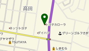 トヨタカローラ山形寒河江店の地図画像