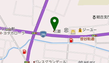 山形三菱自動車販売鉄砲町店の地図画像