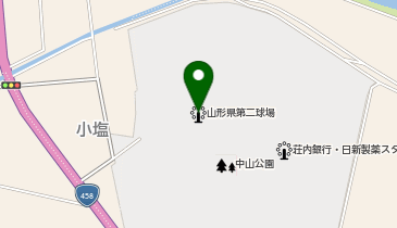 山形県第二球場の地図画像