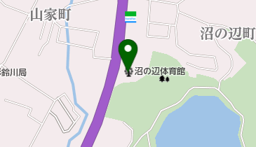 沼の辺体育館の地図画像