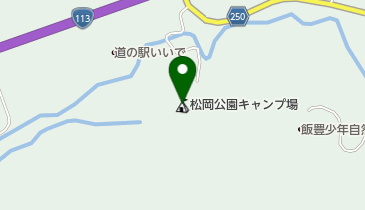 松岡公園キャンプ場の地図画像