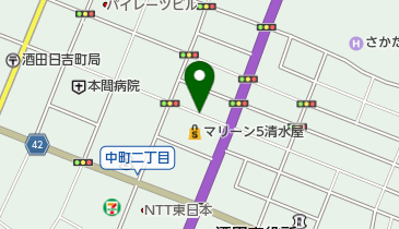 酒田の朝市の地図画像