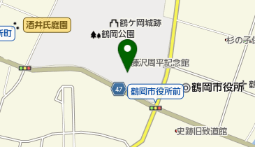 鶴岡冬祭りイルミネーションとライトアップの地図画像