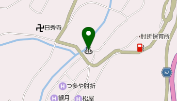 肘折温泉郷の地図画像