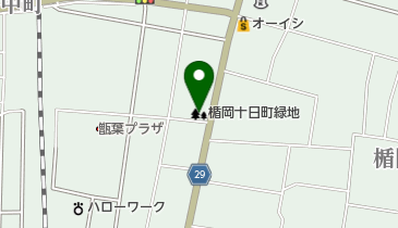 楯岡十日町緑地の地図画像