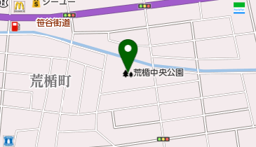 荒楯中央公園の地図画像